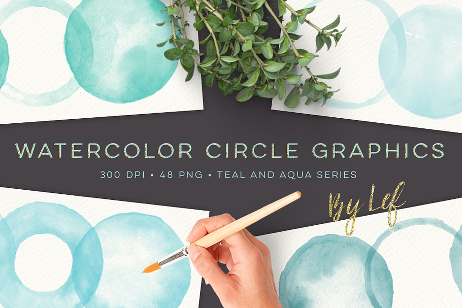 Watercolor Circle Graphics