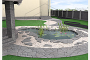 Hardscapes and water garden