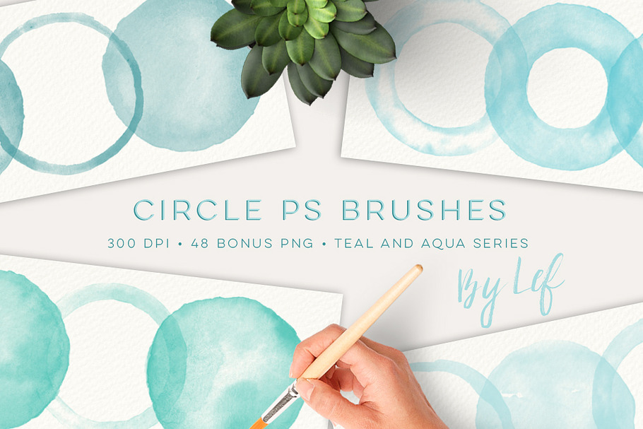 Watercolor Circles Photoshop Brushes in Photoshop Brushes - product preview 8