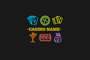 Casino Concept Neon. Vector