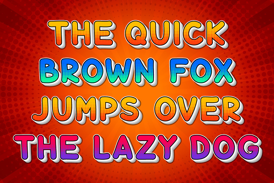 3D Comic Colorful Font in Illustrations - product preview 8
