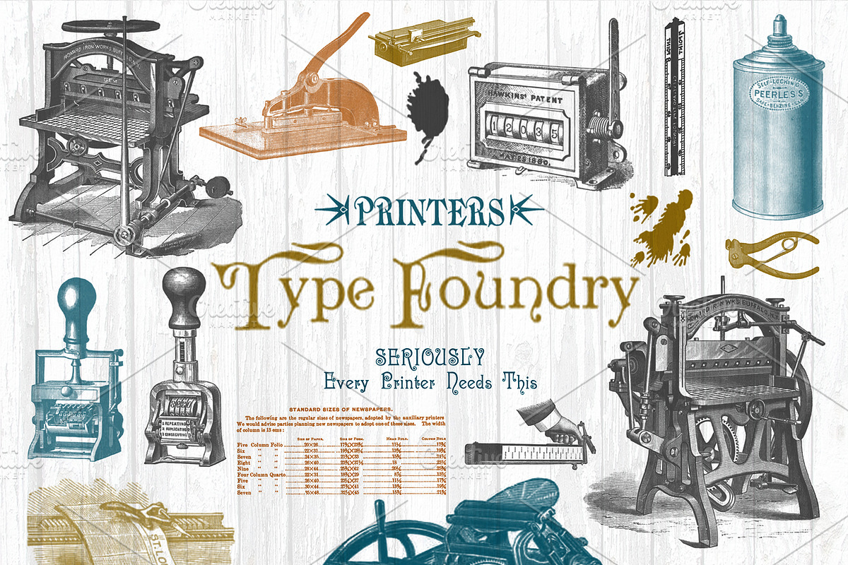 Vintage Type Foundry PS Brushes in Photoshop Brushes - product preview 8