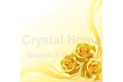 Golden rose background template