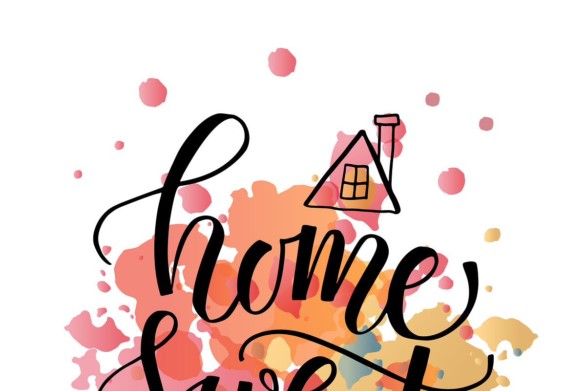 Home Sweet Home Lettering Card in Templates - product preview 8