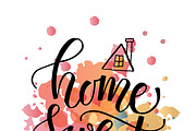 Home Sweet Home Lettering Card