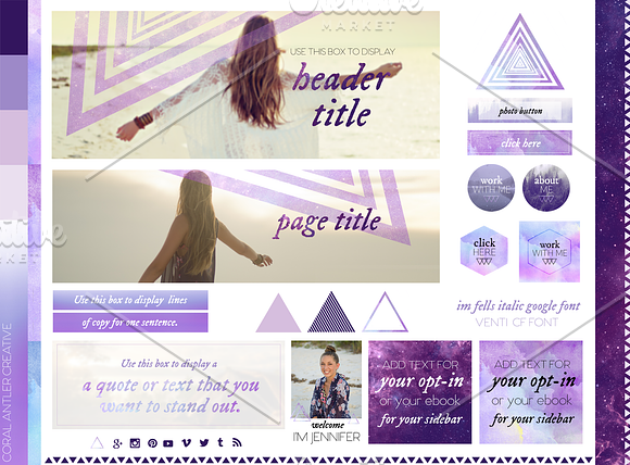 Purple Haze Website/Blog Kit in Website Templates - product preview 2