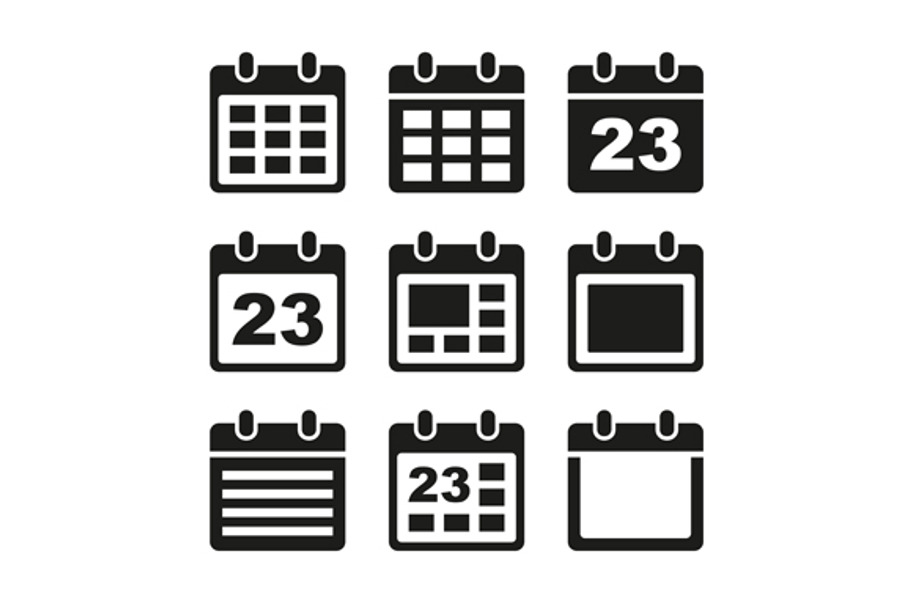 Calendar icons set in Calendar Icons - product preview 8