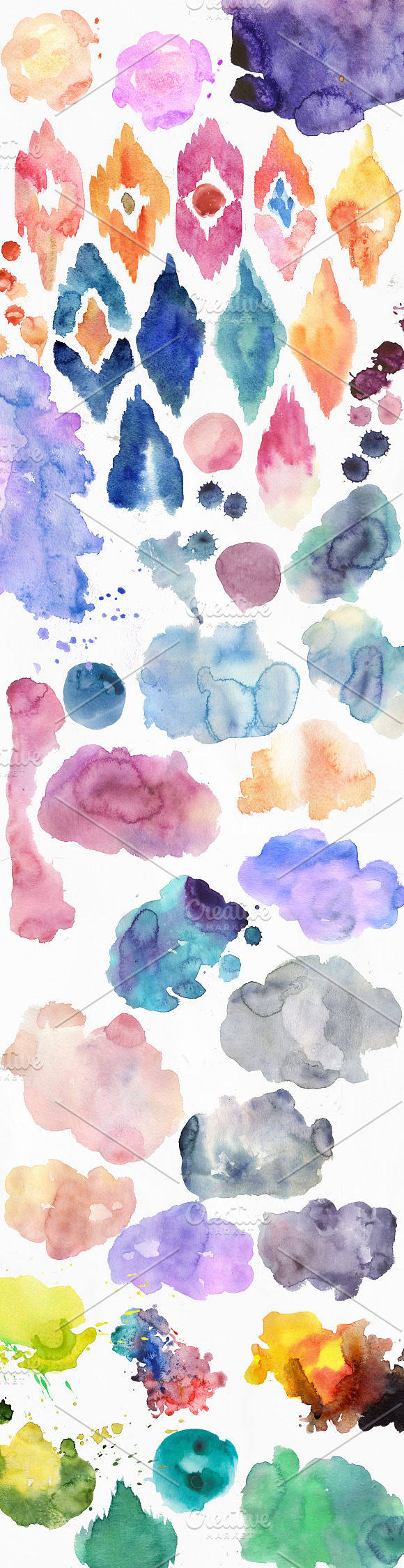 144 watercolor spots!BIG BUNDLE! in Textures - product preview 1