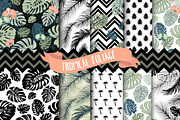 Tropical Leaves Seamless patterns