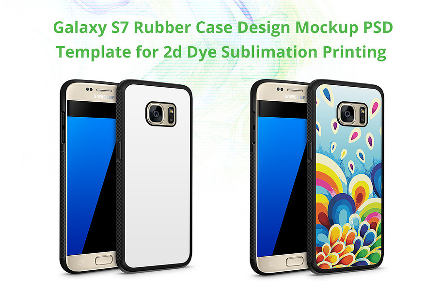 Galaxy S7 2d Rubber Case Mockup