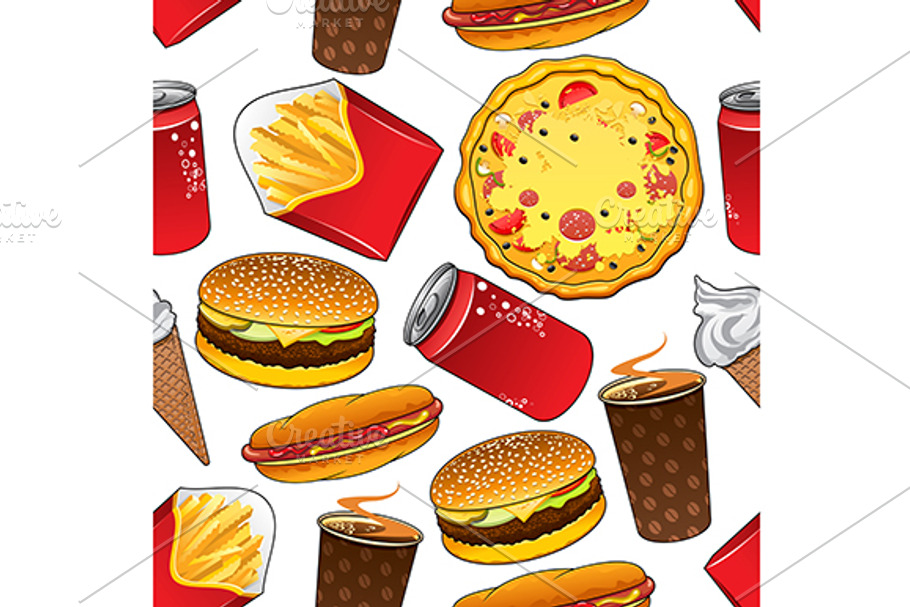 Fast food sea,less pattern in Graphics - product preview 8