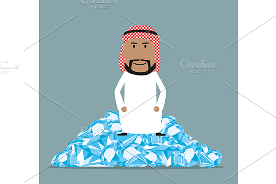 Wealthy cartoon arab businessman in Graphics - product preview 8