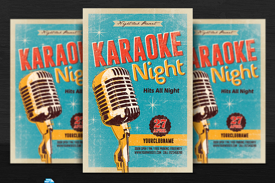 Karaoke Night Flyer in Flyer Templates - product preview 8