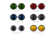 Sunglasses Set with Color Glasses 