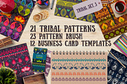 3.Tribal patterns, brushes and cards