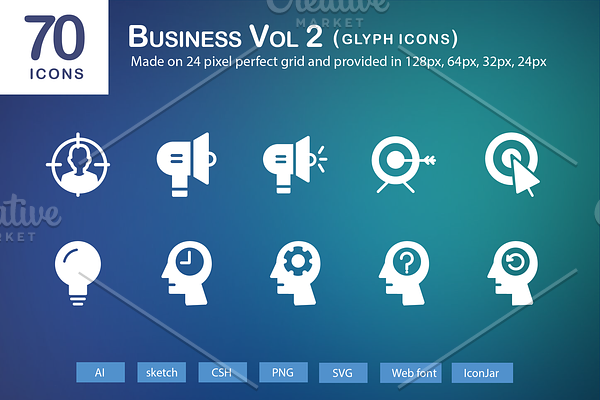70 Business Vol 2 Glyph Icons