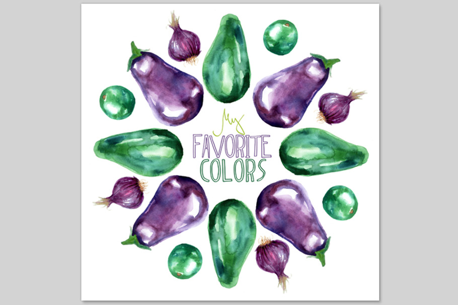 Printable Watercolor Vegetables