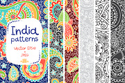 Indian patterns in Vector and JPEG
