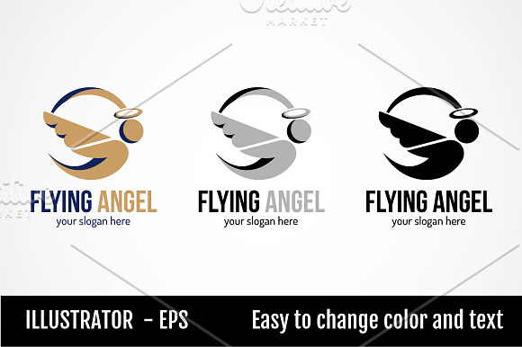 Flying Angel in Logo Templates - product preview 2