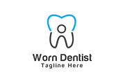 Worn Dentist Logo Template