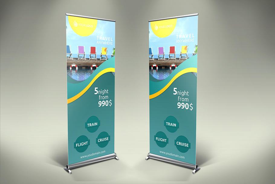 Travel Roll-Up Banner - SK in Presentation Templates - product preview 8