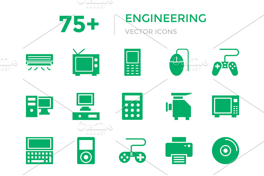 75+ Engineering Vector Icons