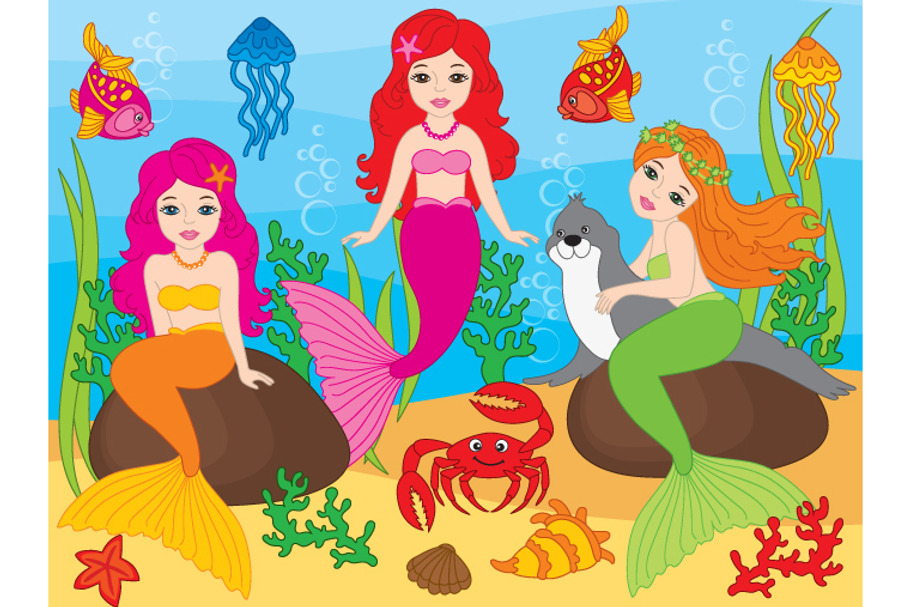 Mermaids in Illustrations - product preview 8