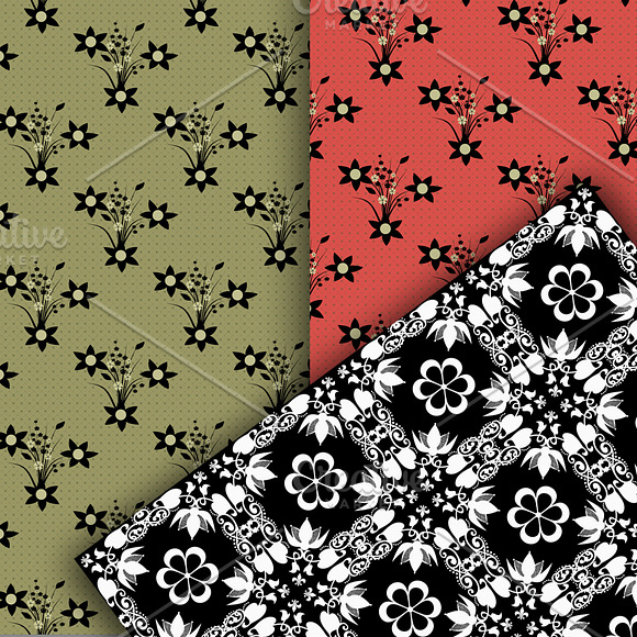 Scrapbook paper retro style in Patterns - product preview 3