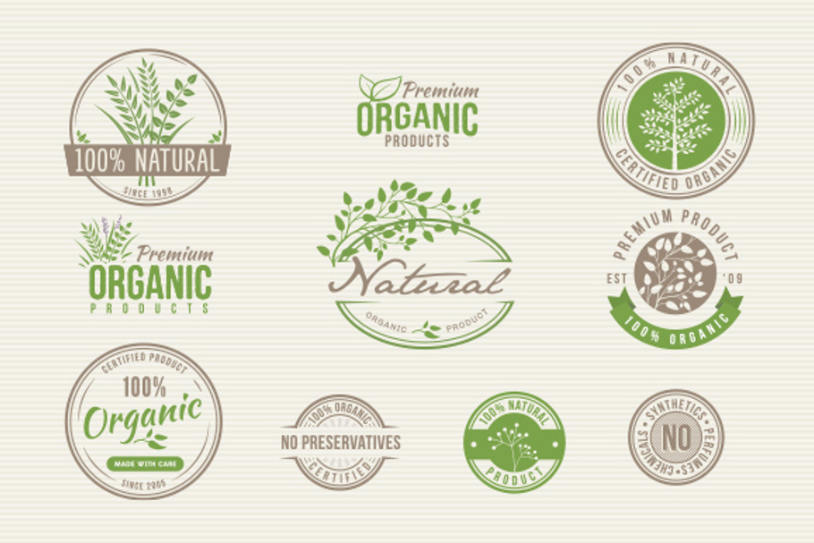 10 Natural & Organic Product Labels in Logo Templates - product preview 8