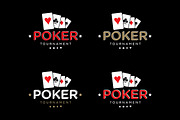 Poker vector logo template set