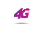 4G internet vector logo template 