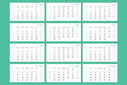 Calendar Pages 2016 Vector Template 