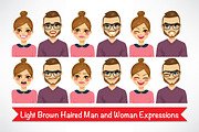 Avatar Face Woman Man Expressions