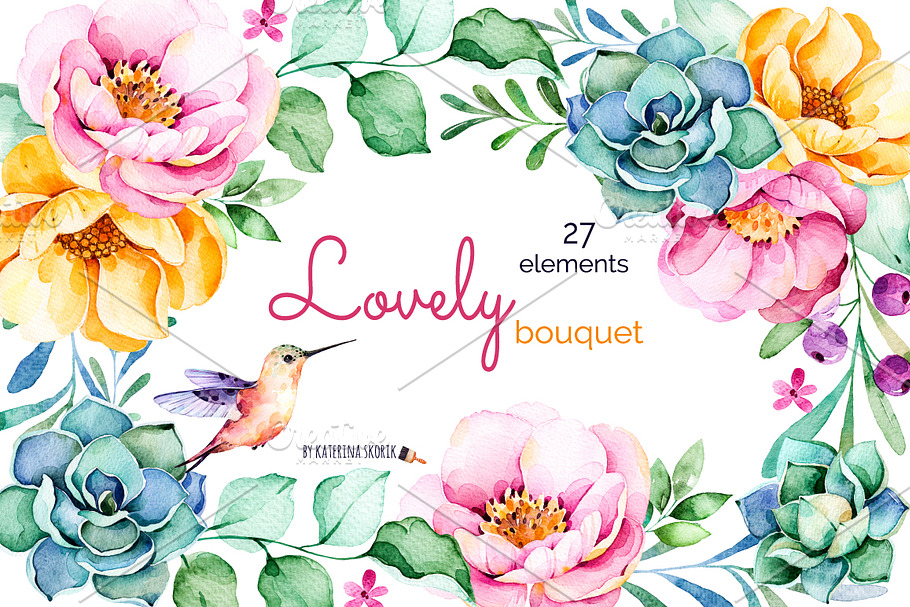 Lovely Bouquet in Illustrations - product preview 8