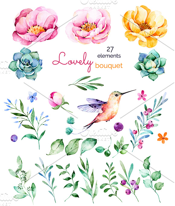 Lovely Bouquet in Illustrations - product preview 1