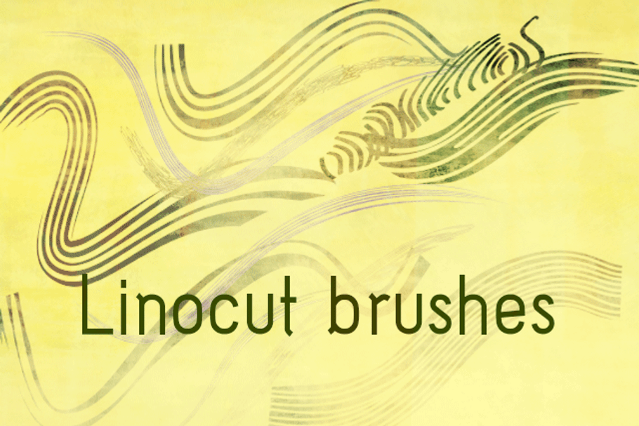 Linocut brushes by Euanthia in Textures - product preview 8