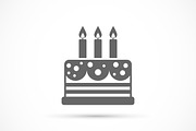 Cake with candles icon