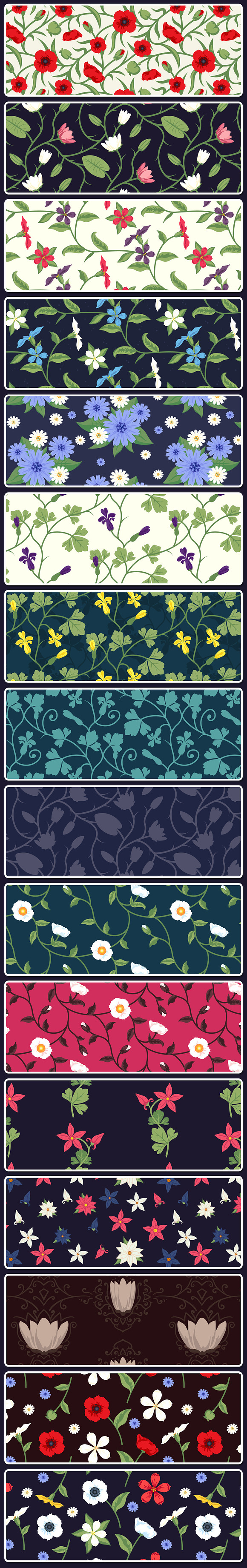 16 Beautiful Floral Seamless Pattern in Patterns - product preview 1