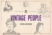 82 Vintage Illustrated People