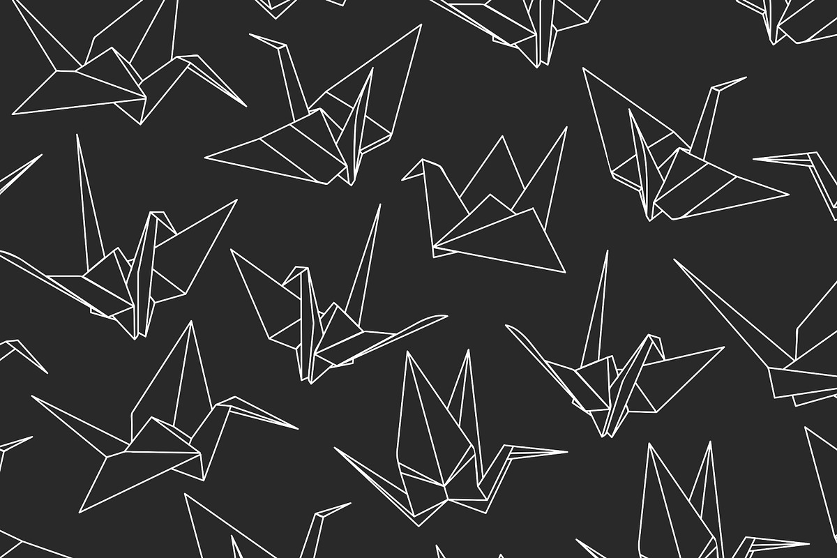 Paper Cranes Seamless Pattern in Patterns - product preview 8