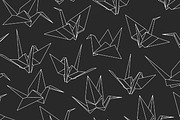Paper Cranes Seamless Pattern