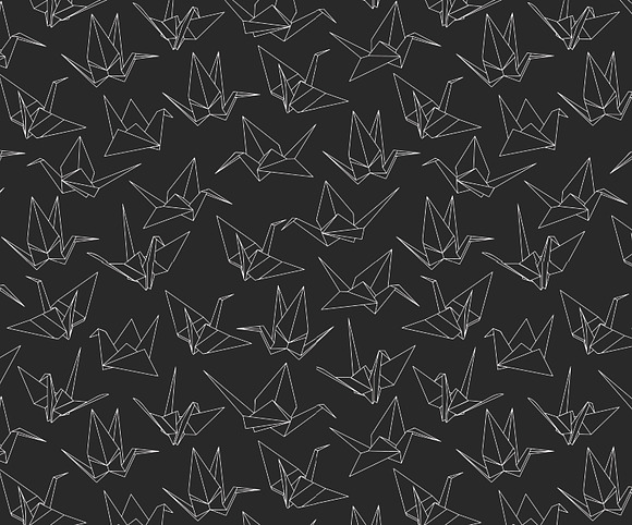 Paper Cranes Seamless Pattern in Patterns - product preview 1