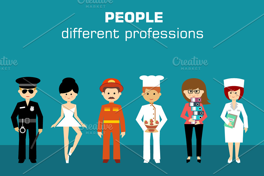 People of different professions in Illustrations - product preview 8