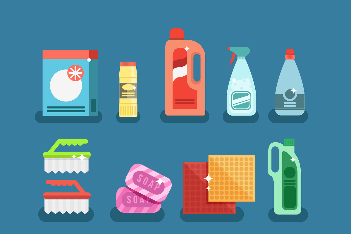 Detergents for cleaning in Illustrations - product preview 8