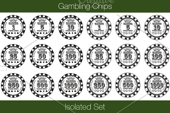 Casino, Poker Chips Set v1 (+bonus) in Objects - product preview 6