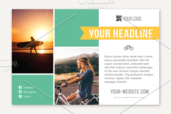 Four Half-Page Flyer Templates in Templates - product preview 3
