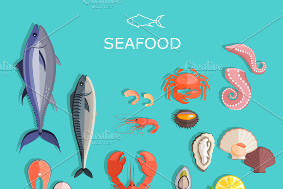 Seafood Set Fish and Crab