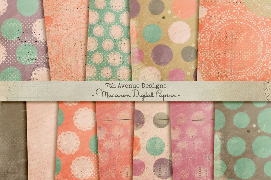 Macaron Digital Papers in Patterns - product preview 8