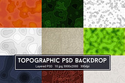 Topographic Maps PSD Backdrop