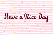 "Have a nice day" postcard vector